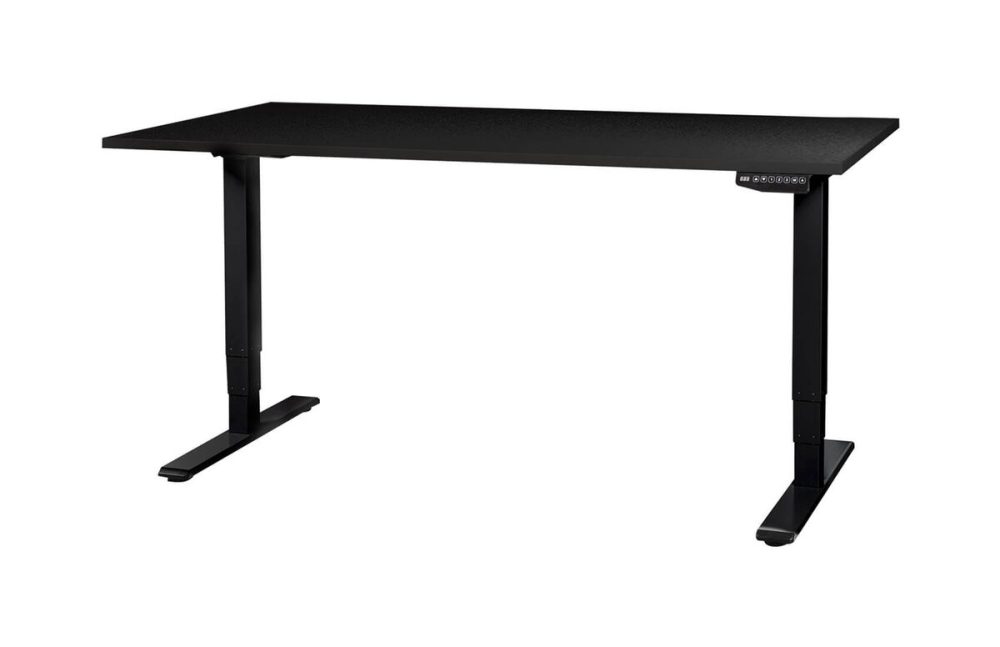 CONTINI, Unsere Neuheiten, CONTINI höhenverstellbarer Bürotisch 1.6x0.8m schwarz / Gestell schwarz RAL 9005, Produkte & Wohnen
