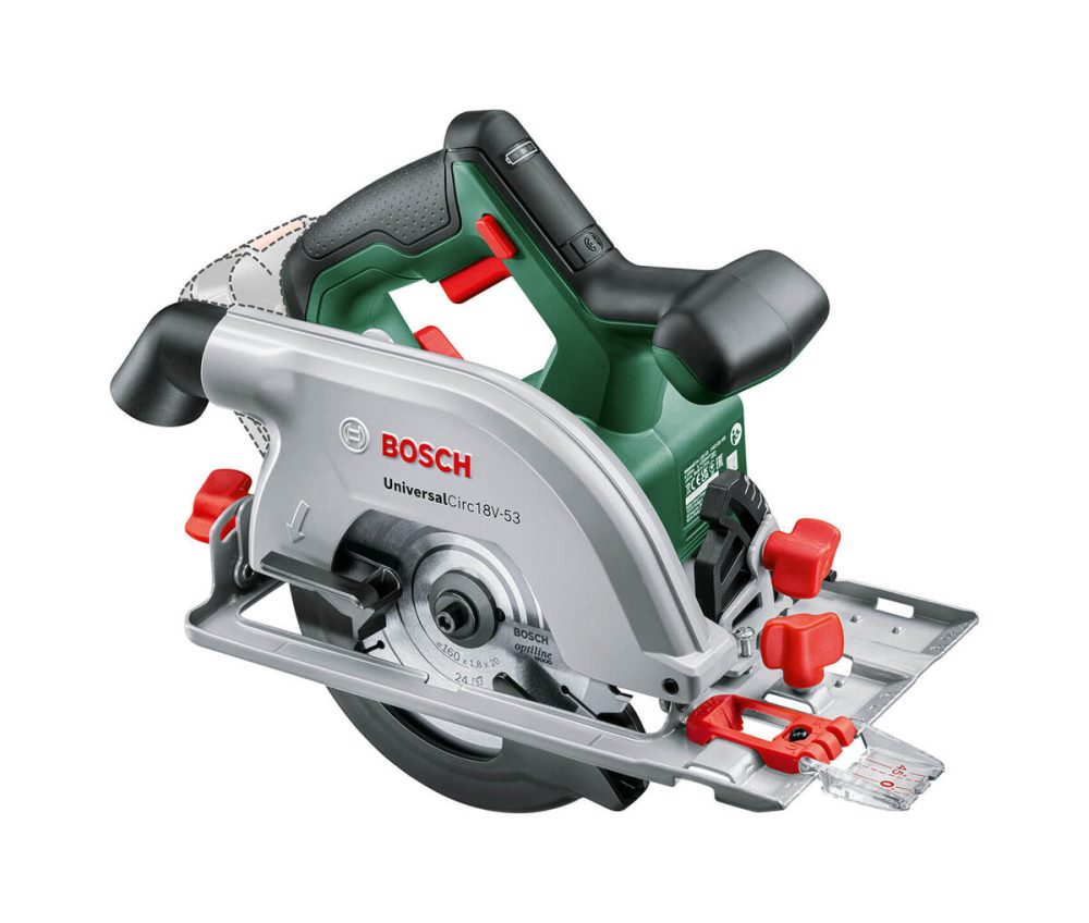 Bosch Home and Garden Universal Circ 18V-53 Akku-Handkreissäge Schnitttiefe max. (90°) 53 mm ohne Akku 18 V 2.5 Ah