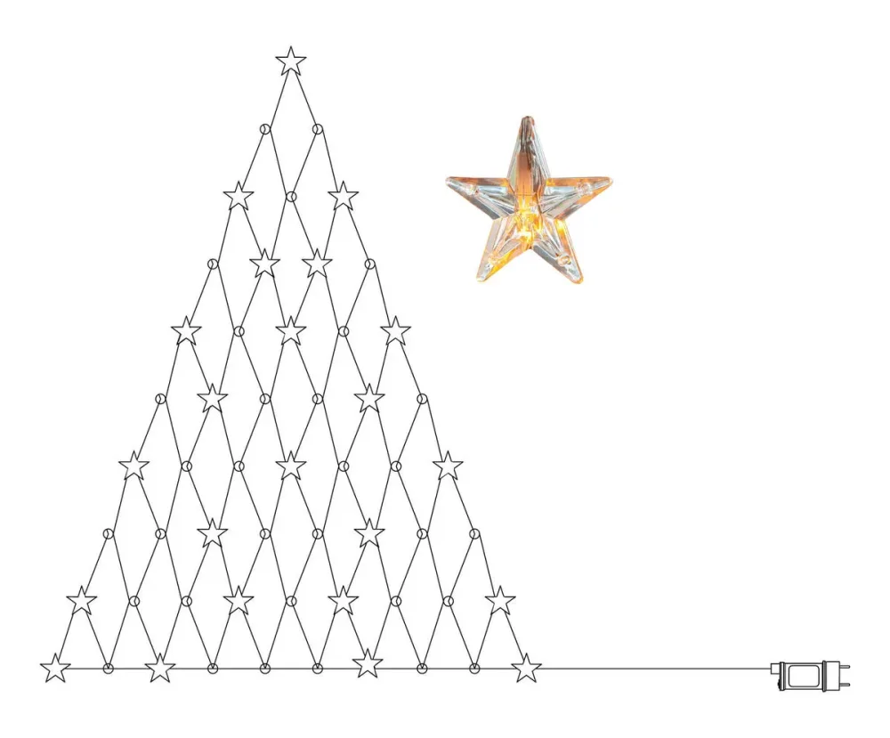 Star Trading Star Curtain Netzlichterkette 90 cm