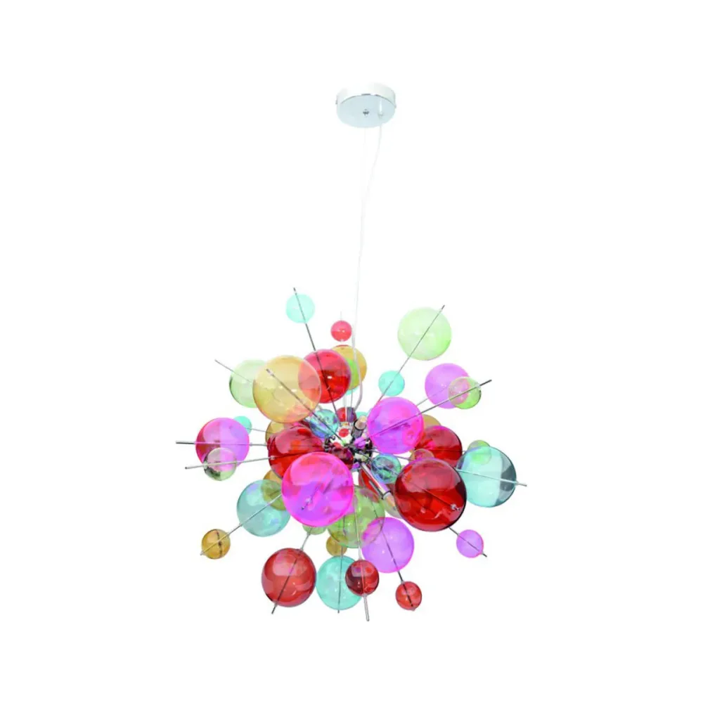 Pendellampe Explosion Mehrfarbig Metall B 65 H 150 cm - Farbe: multicolor - Material: Metall/Glas - Pendellampe