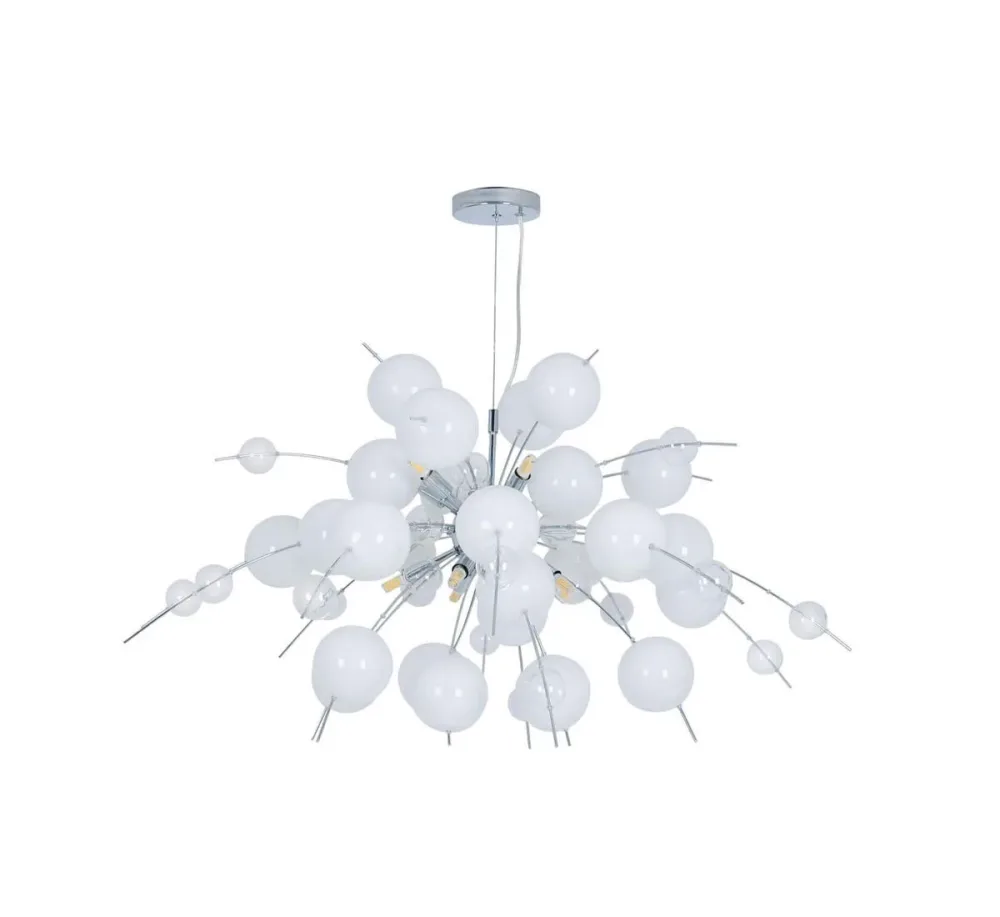 Pendellampe Explosion Edelstahl Metall B 98 H 150 cm - Farbe: chrom - Material: Metall/Glas - Pendellampe