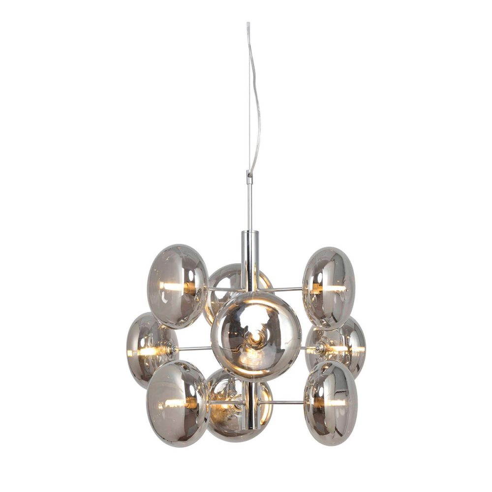 Pendellampe Explosion Grau Metall B 53 H 53 cm - Farbe: anthrazit - Material: Metall/Glas - Pendellampe