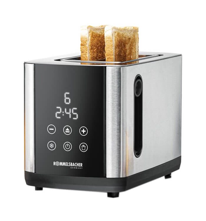Rommelsbacher TO 850 Toaster – edelstahl / schwarz
