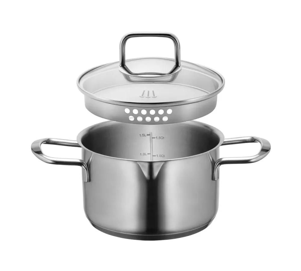 MÄSER Kochtopf Sanvito Silber Edelstahl 16 cm 16 cm - Kochtopf
