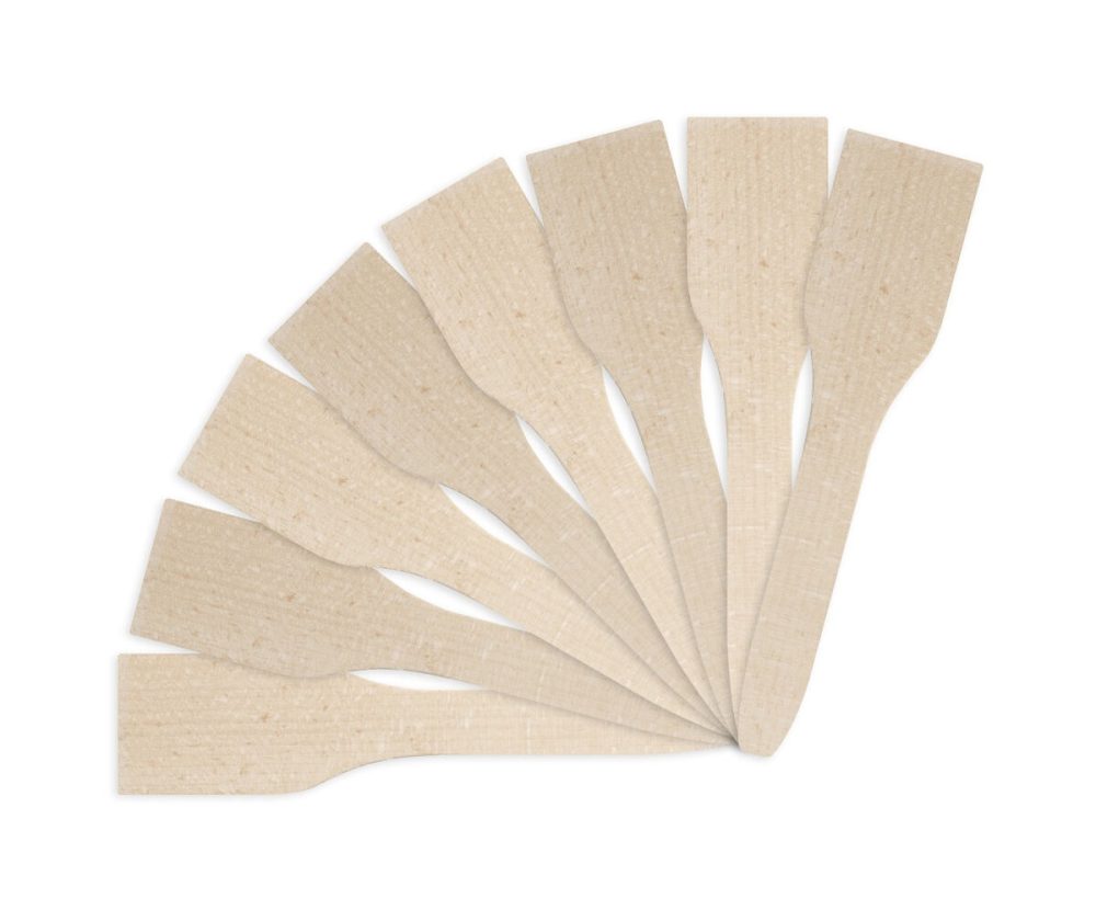 Bestron DWS8 Holzspatel – Grillzange/Grillbesteck – beige