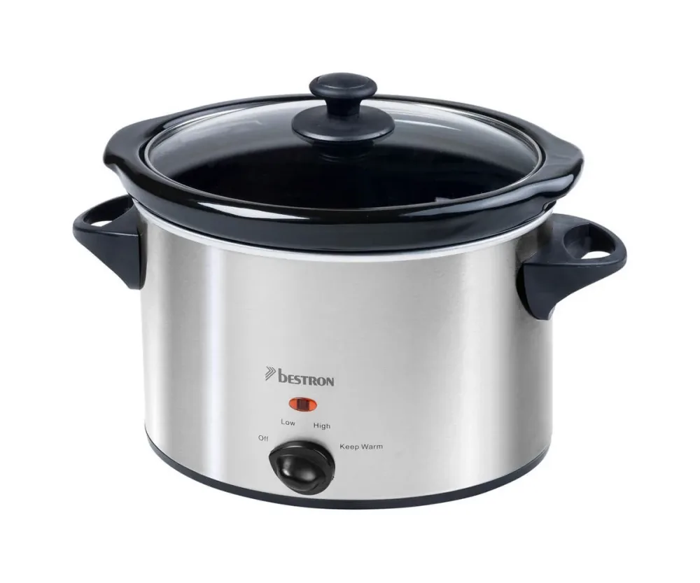 Bestron ASC350 Slow Cooker – Dampfgarer – schwarz / grau