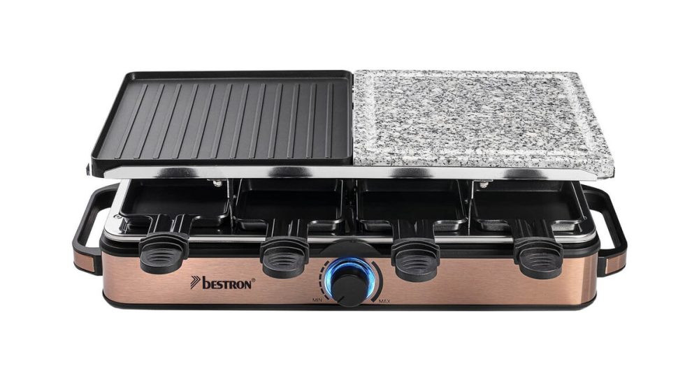 Bestron ARG1200CO Raclette-Grill – Raclette Ofen/Raclette Grill – kupfer