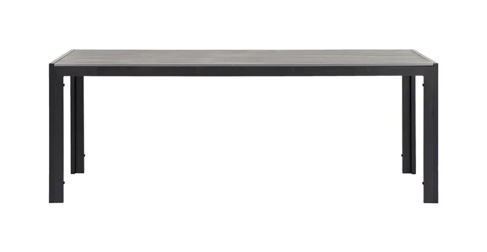 Schou Gartentisch Noah 205x90cm Schwarz/Grau