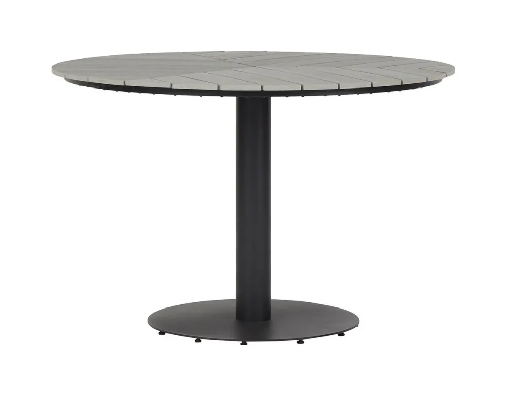 Schou Gartentisch Hector Ø113 cm Schwarz/Grau