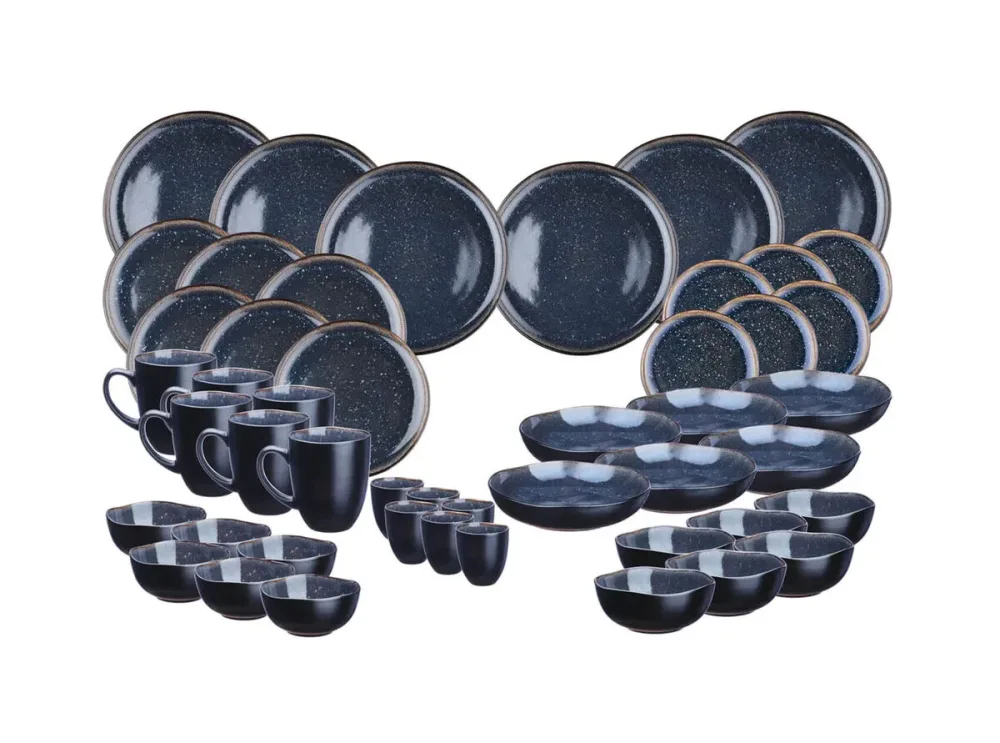 BJÖRN - Geschirr-Set IRIS - 48 Stück - Dunkelblau, 48STK