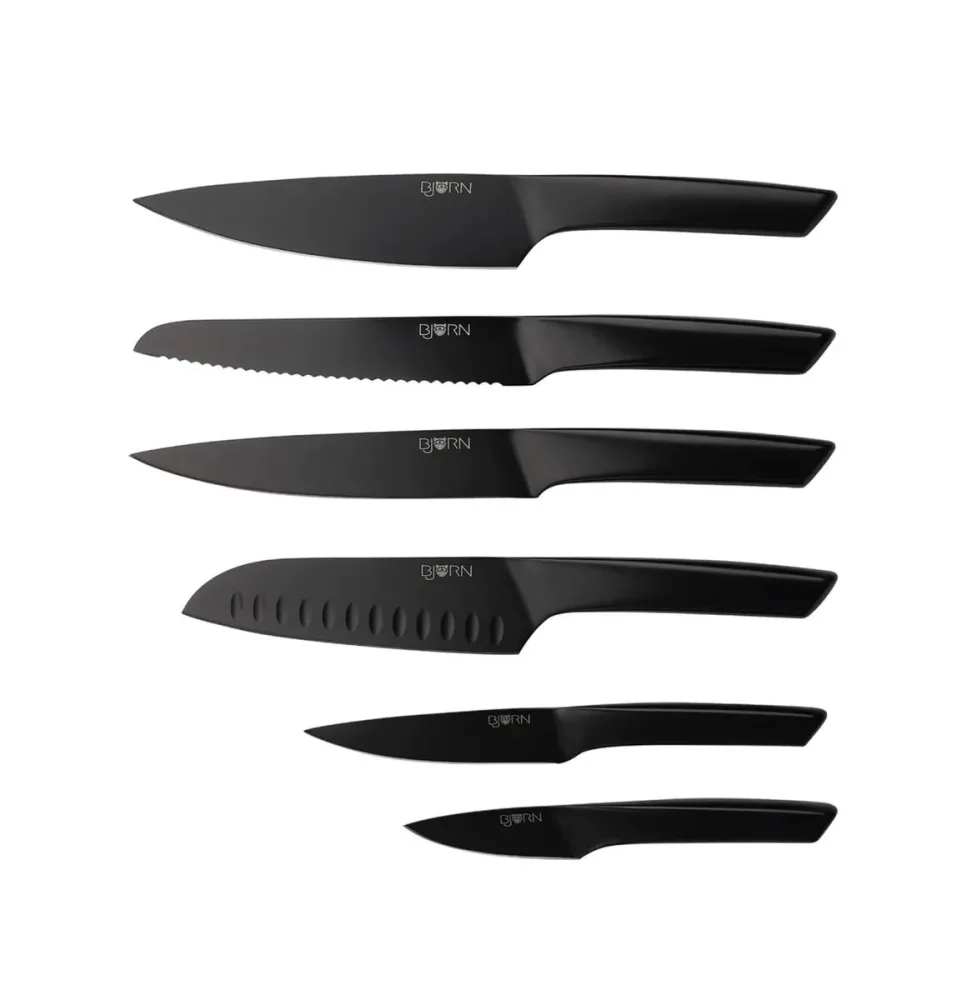 Björn Jensen Küchenmesser Set 6 tlg. Schwarz