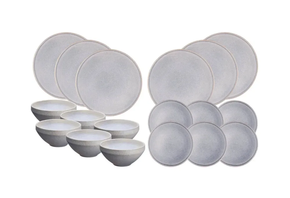 Björn Stone Essentials Service Geschirr Set 18 tlg. Grau