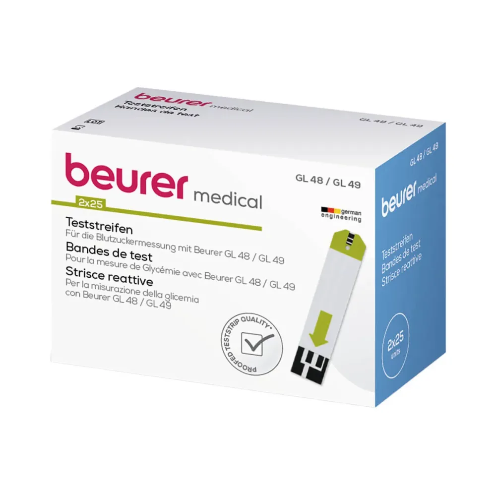 Beurer Teststreifen GL 48/49 2x25 Stk. – Gesundheit Zubehör – weiss