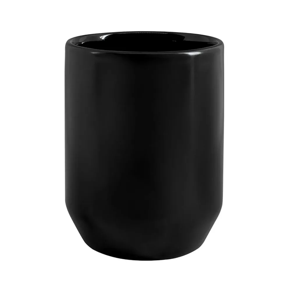 Spirella Zahnputzbecher Jaro Schwarz | ⌀ 8 cm | 10 cm