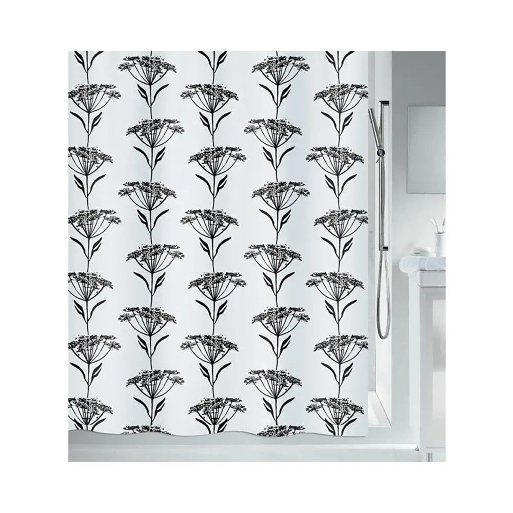 Spirella Naturesign Textilduschvorhang 180x200cm Schwarz