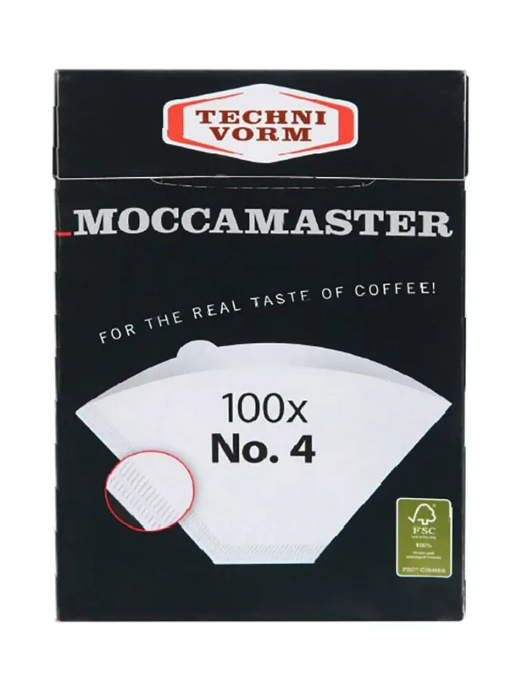 Moccamaster Filterpaper No. 4 (100 pcs) Filterpapier – Diverses Kaffeemaschinen & Teemaschinen Zubehör