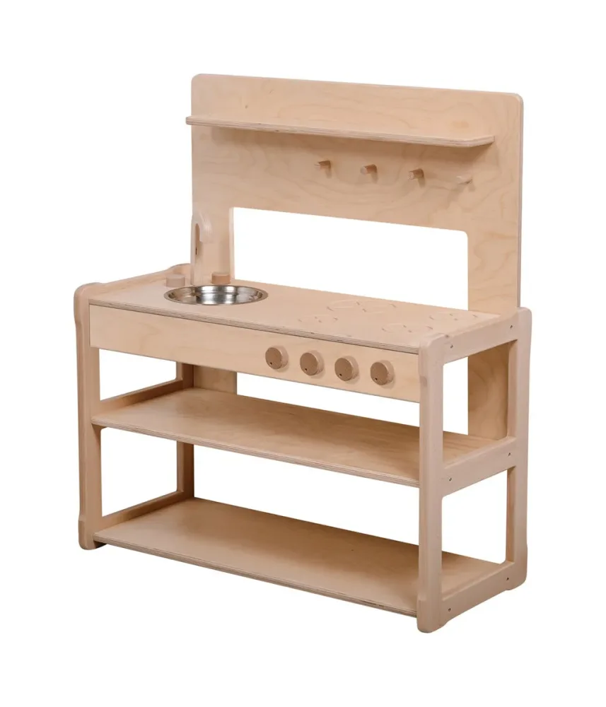 WOOD & LUCK WAL2081-N Spielzeugküche Natur