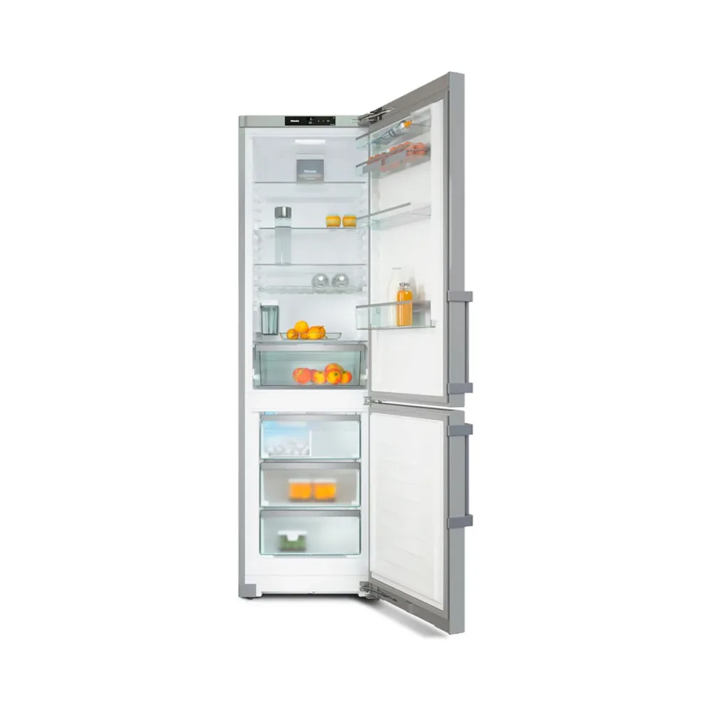 Miele KFN 4799 CDE CleanSteel Kühl-/Gefrierkombination – Kühlschrank mit Gefrierfach freistehend – edelstahl