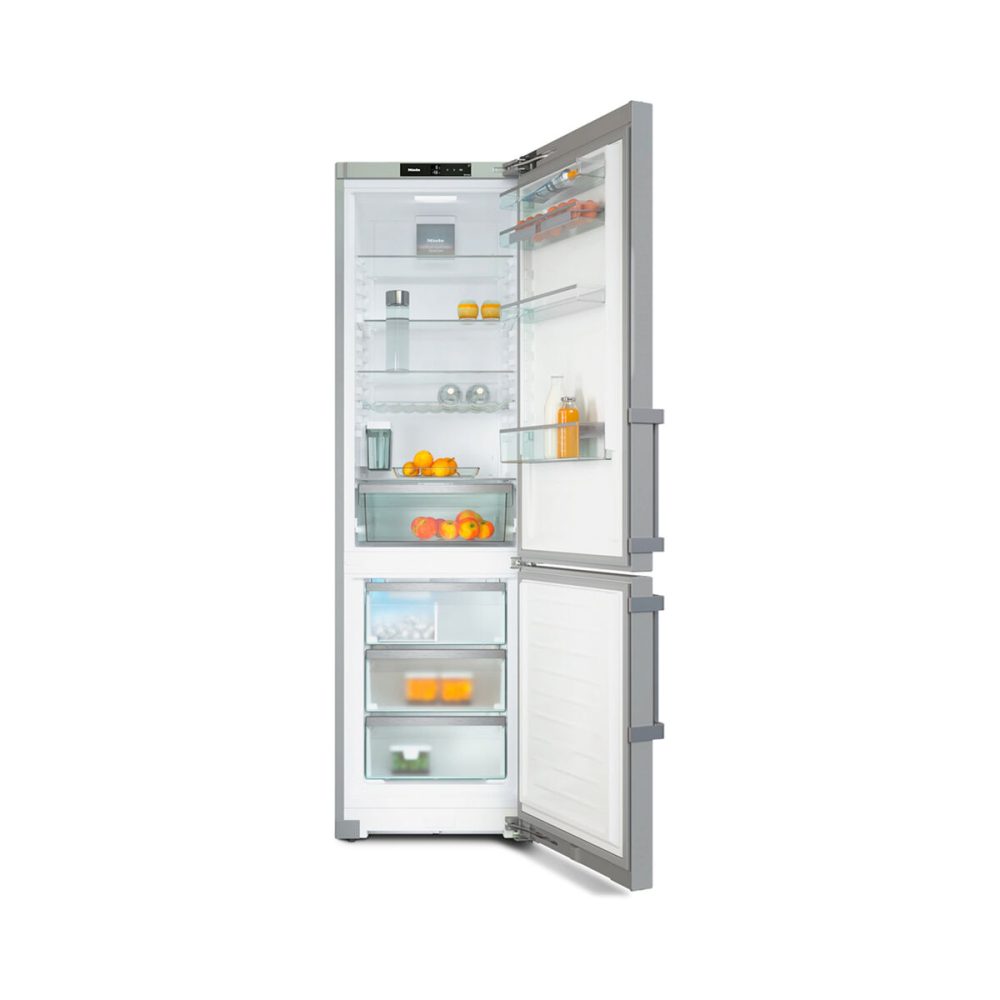 Miele KFN 4799 CDE CleanSteel Kühl-/Gefrierkombination – Kühlschrank mit Gefrierfach freistehend – edelstahl