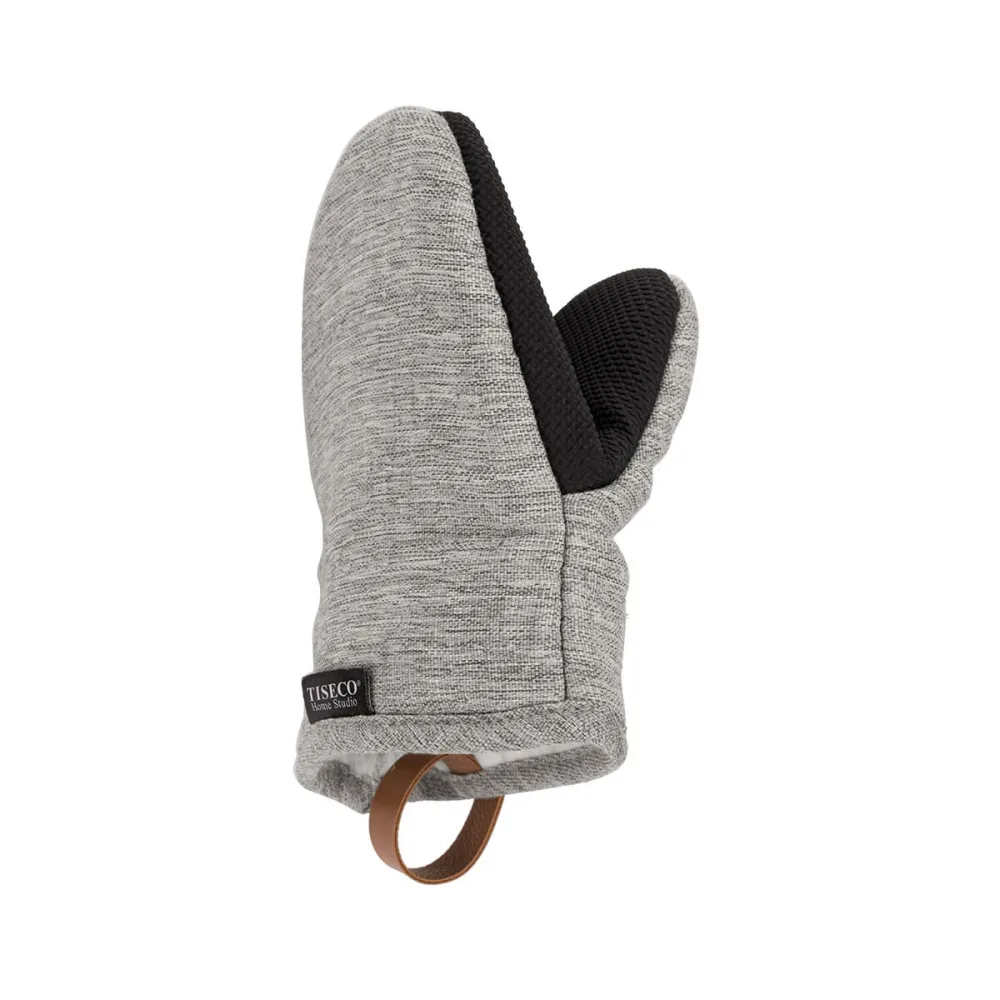Ofenhandschuh Hercules Grau Leinen/Polyester 14 cm - Ofenhandschuh
