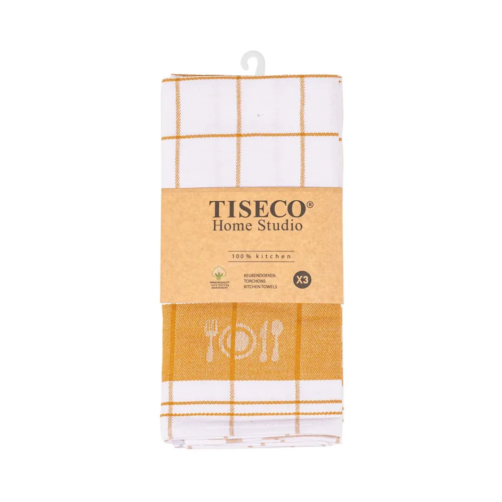 Tiseco 9585CAMEL Küchentuch 3 Stk. Hellbraun
