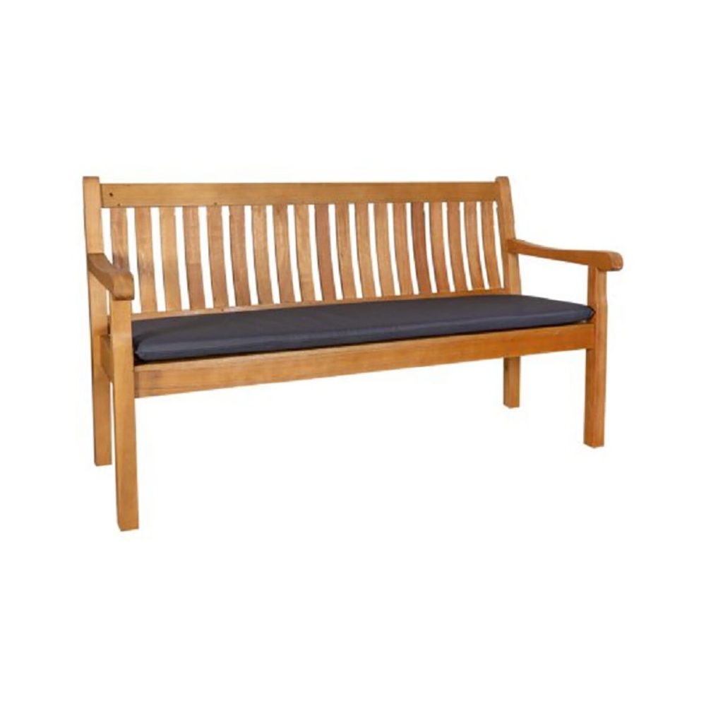 Contini - 3er Sitzbank mit Kissen anthrazit Eucalyptus, One Size