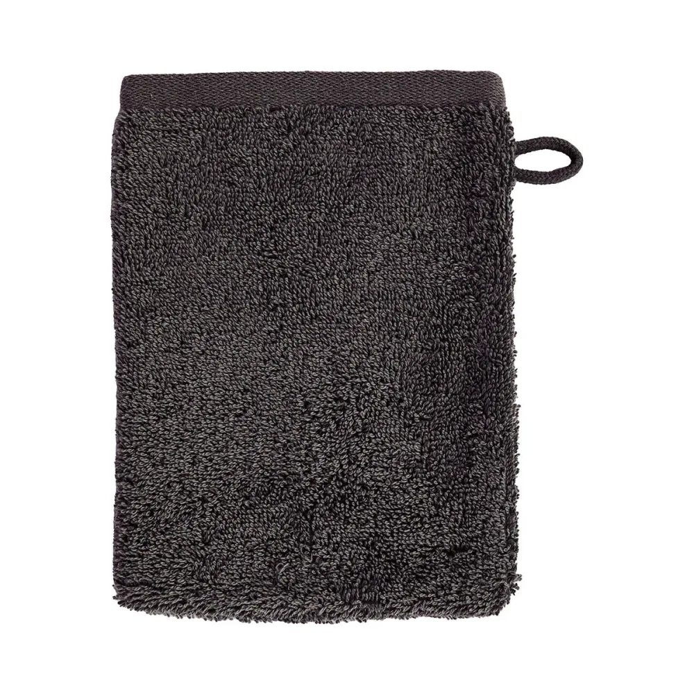 Tiseco - Waschhandschuh EDEN - 2er Set, 15 x 21 cm, Gewittergrau