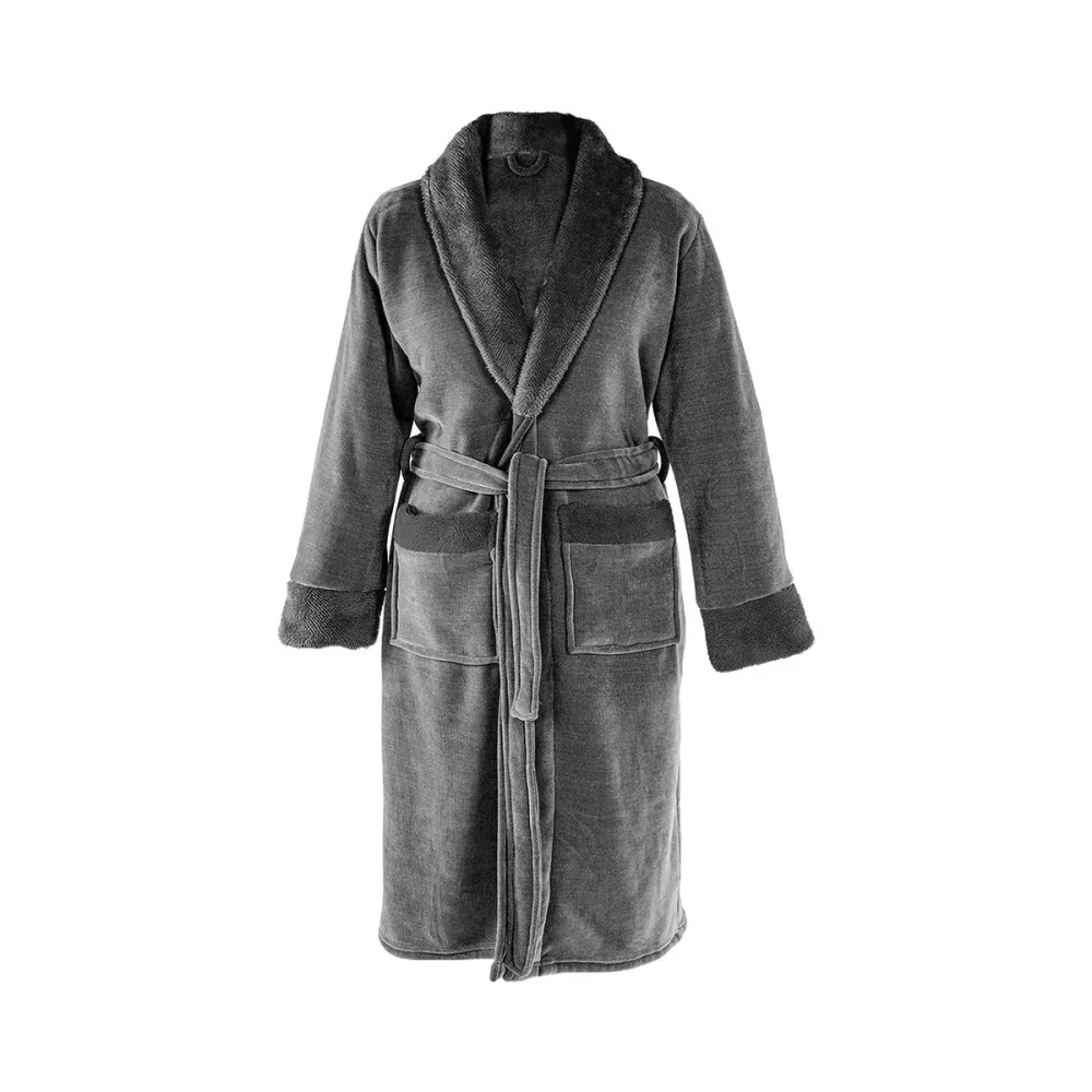 Tiseco 3542GREY Bademantel Grau