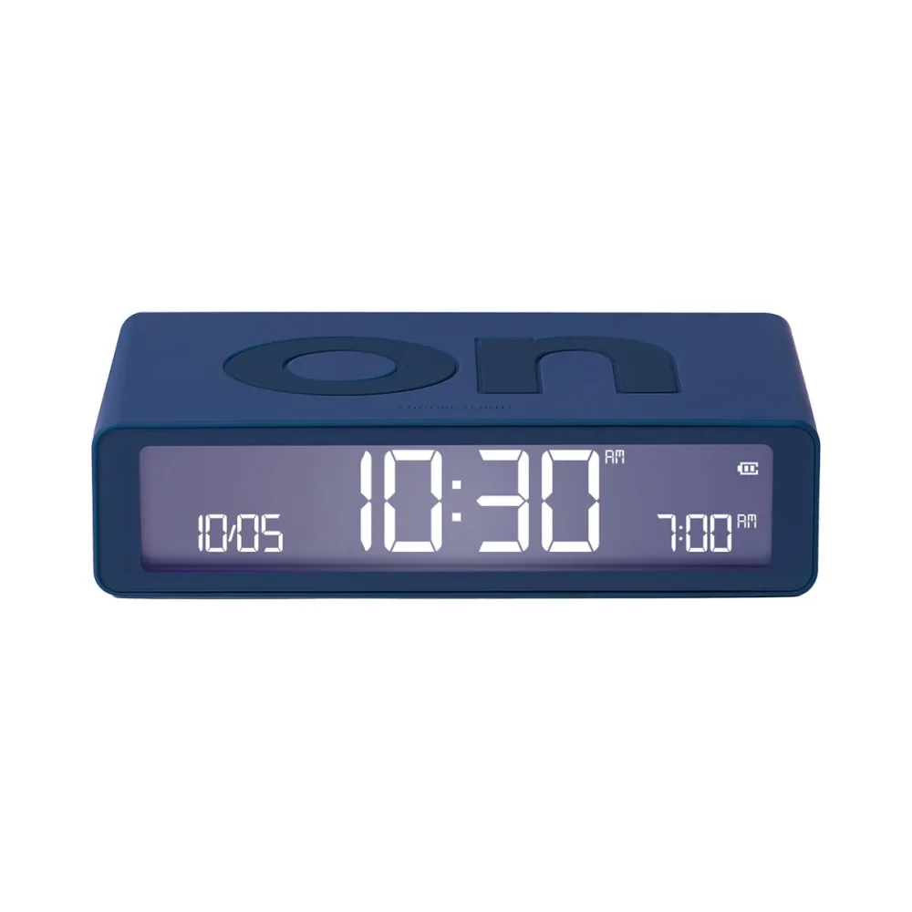 LEXON Wecker Flip Classic LR157DB9 dunkelblau, USB-C