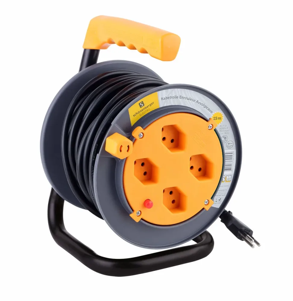 Schönenberger 4 x T13 Kabelrolle 15m orange