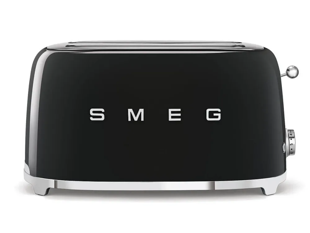 Smeg 50's Retro Style Langschlitztoaster 2 Scheiben schwarz