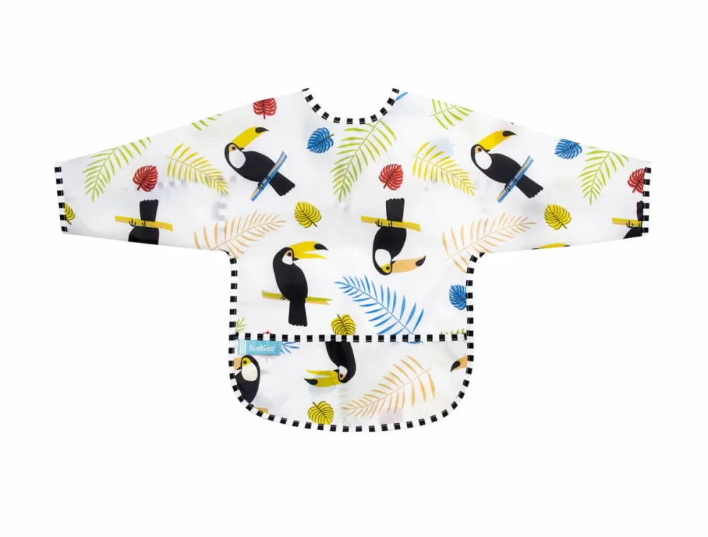 Kushies CleanBib Lätzchen mit Ärmeln 12-24 Monate Vögel