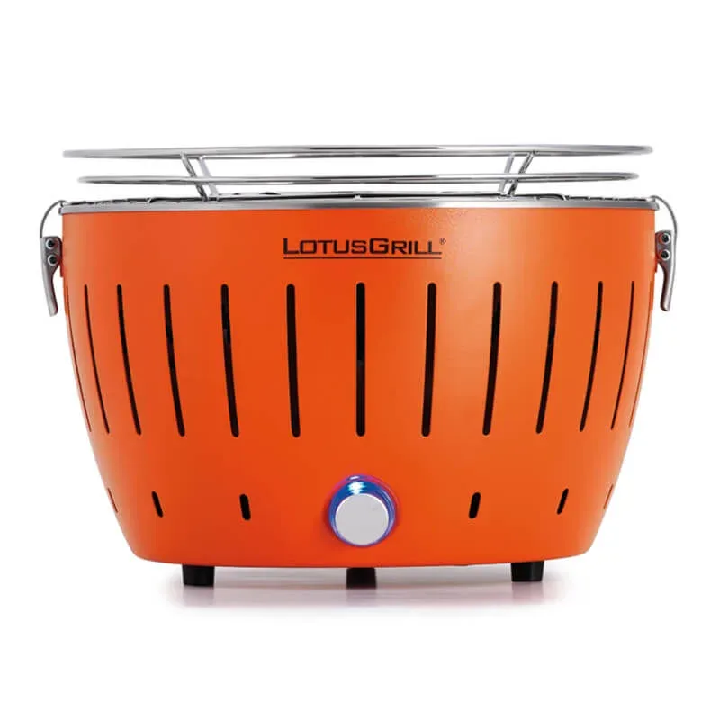 LotusGrill Small orange G280 Holzkohlegrill – Holzkohlegrill/Kohlegrill – mandarinorange