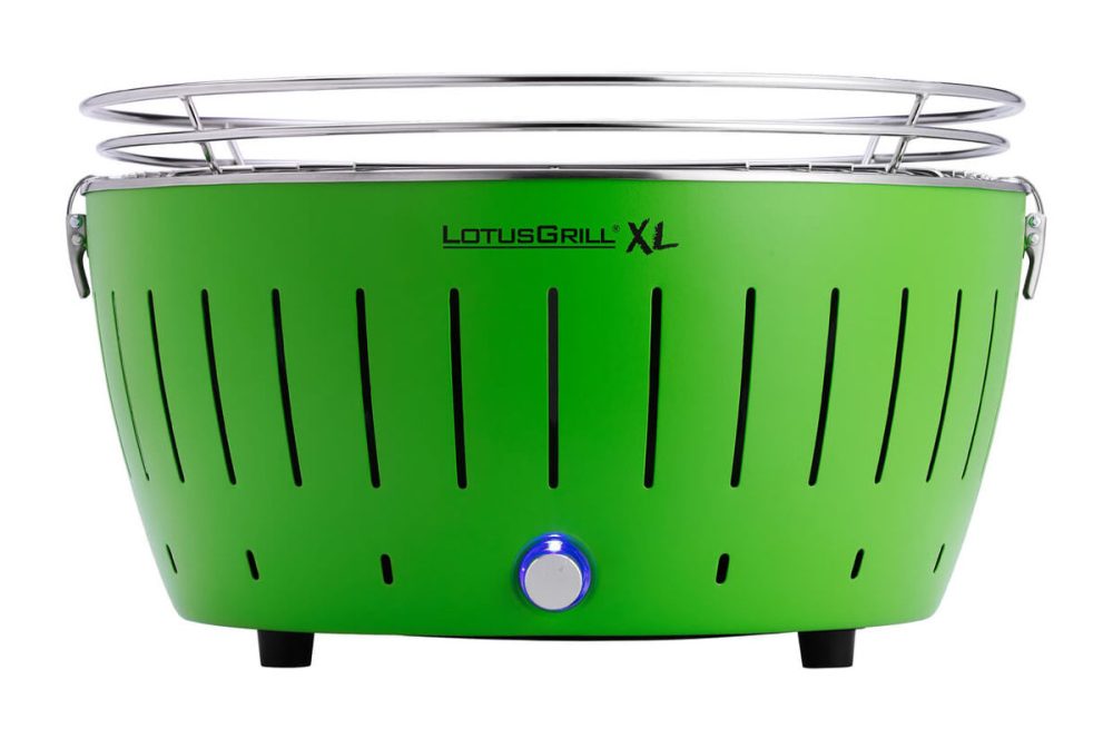 LotusGrill XL grün G435 Holzkohlegrill – Holzkohlegrill/Kohlegrill – limettengrün