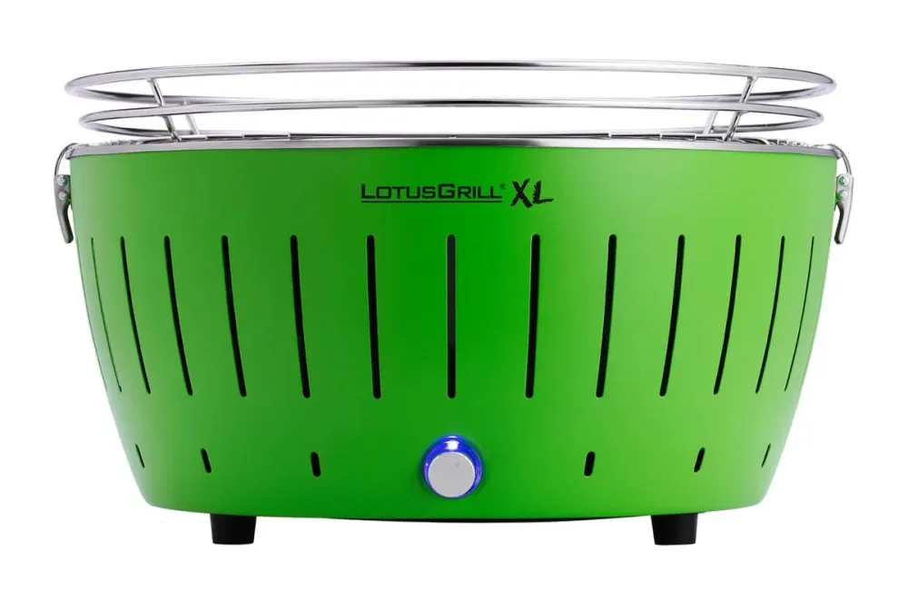 LotusGrill XL grün G435 Holzkohlegrill – Holzkohlegrill/Kohlegrill – limettengrün