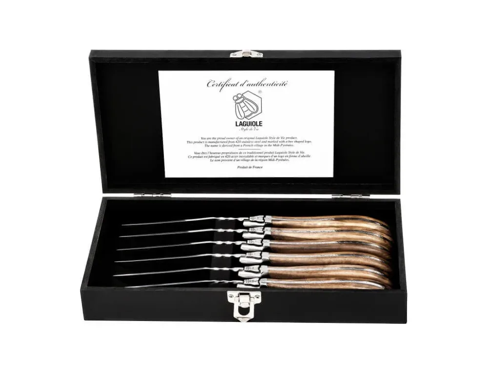 Laguiole Style de Vie Luxury Line Steakmesser Olivenholz