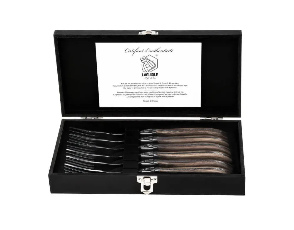 Laguiole Style de Vie Luxury Line Gabeln Olivenholz