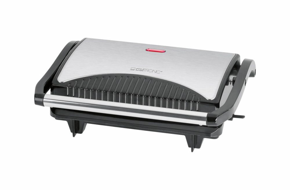 Clatronic MG 3519 Tisch Kontakt-Grill Schwarz, Edelstahl