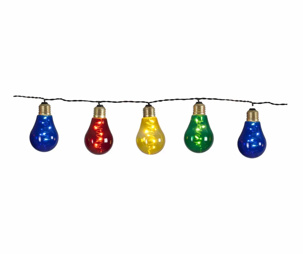 Star Trading Lichterkette Glow Netzbetrieben 10 LED's Multicolor