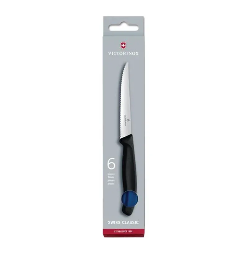 Victorinox Steakmesser 11cm 6er Set blau