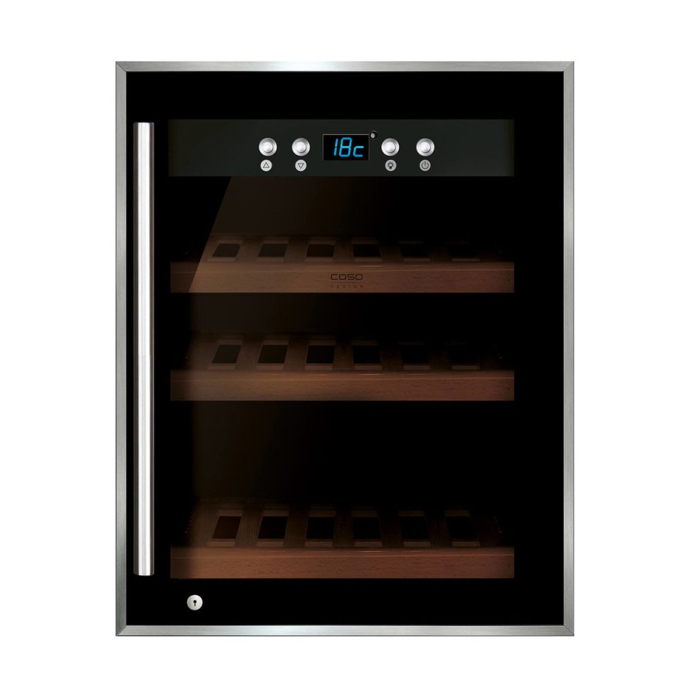 Caso WineSafe 12 black Weinkühlschrank – Weinkühlschrank freistehend – schwarz