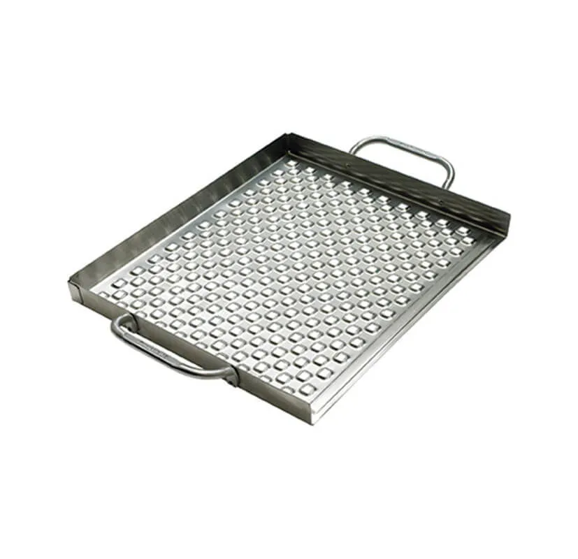 Broil King Quadratische Grillplatte Premium – Grillplatte/Grillrost – edelstahl