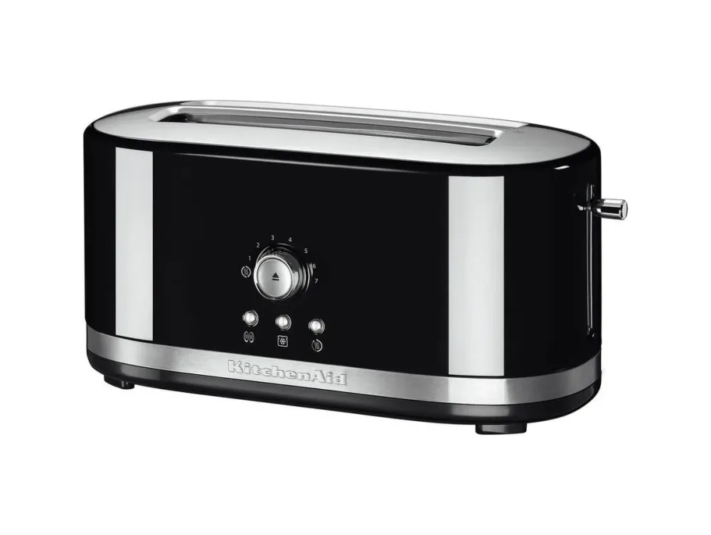 Kitchenaid - 5KMT4116EOB Onyx Schwarz, Toaster mit manueller Bedienung und langen Schlitzen