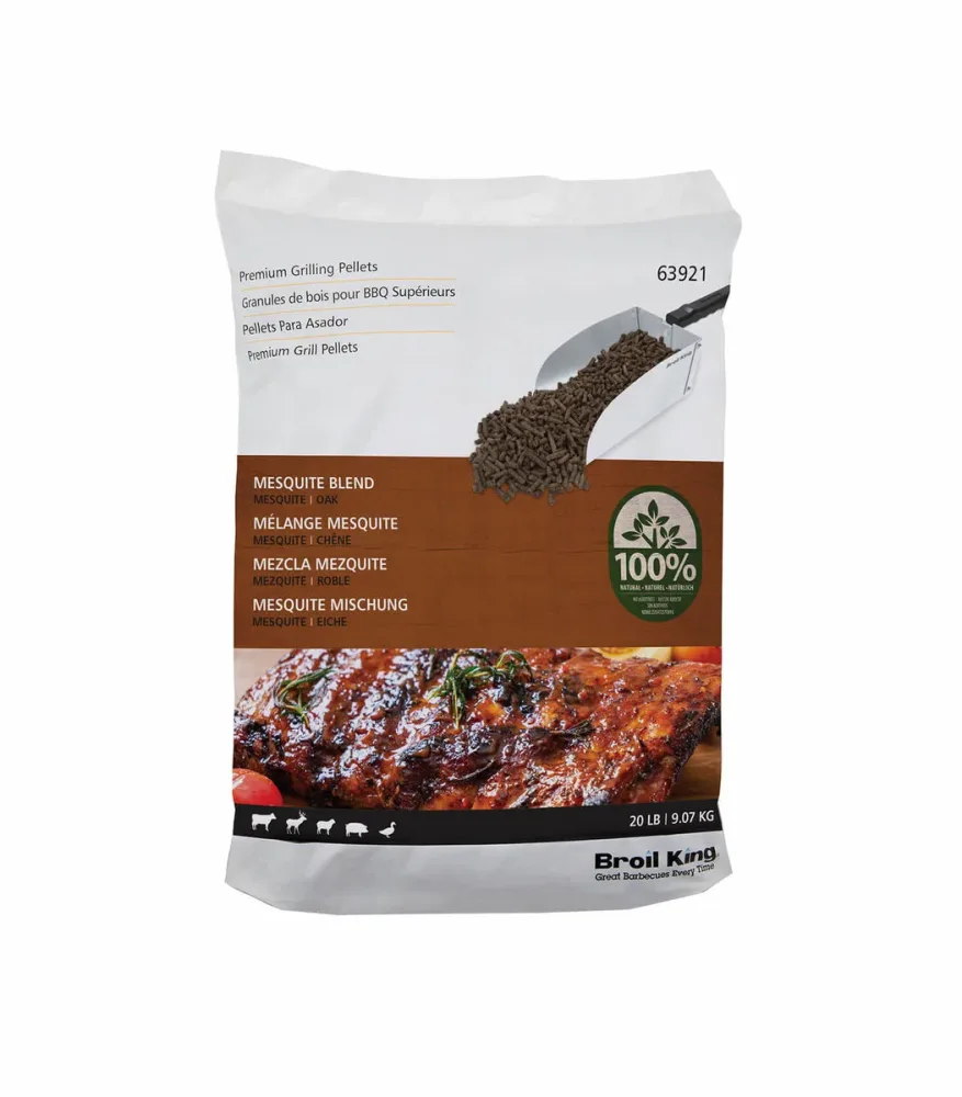 Broil King Mesquite Blend 9kg Holzpellets – Holzkohle/Briketts/Grill Anzünder – schwarz