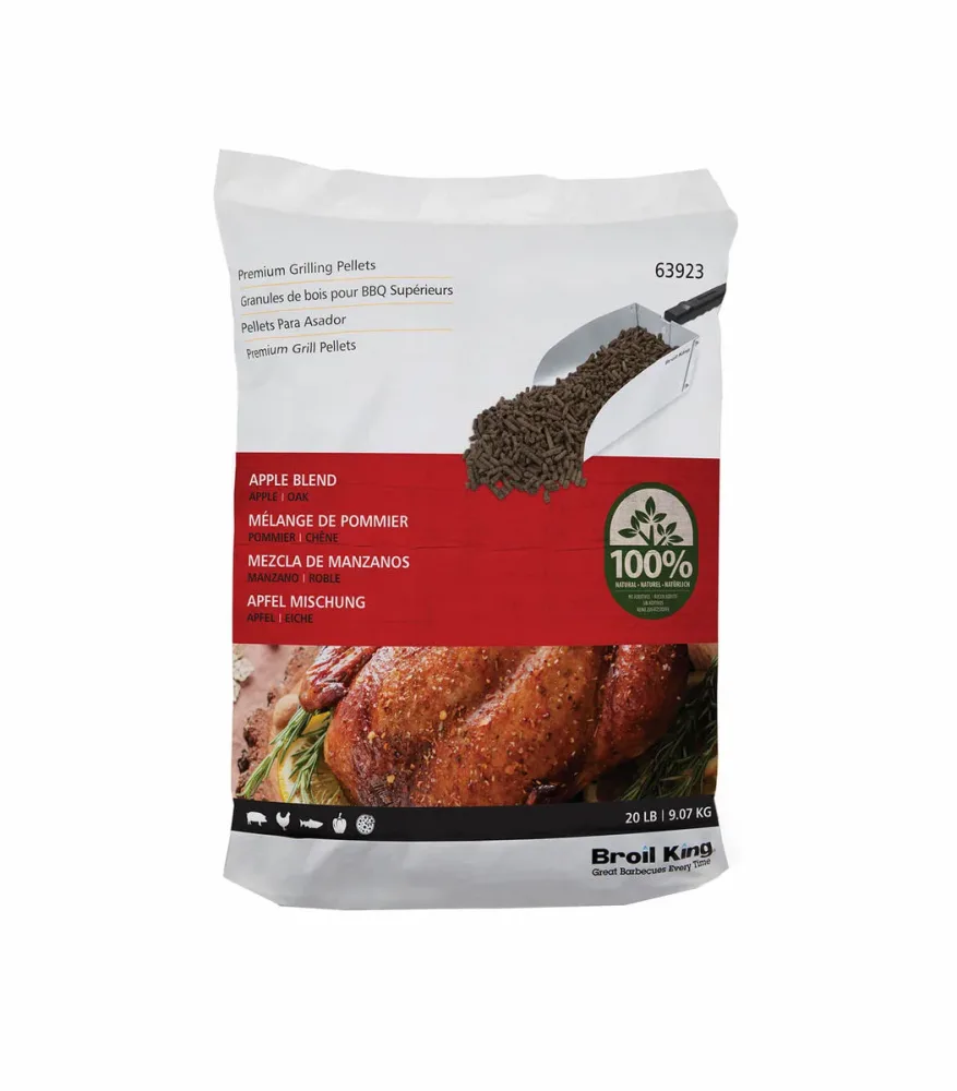Broil King Apple Blend 9kg Pellets – Holzkohle/Briketts/Grill Anzünder – schwarz