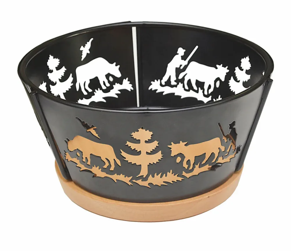 Heidi Cheese Line - Heidi Cheese Brotkorb Alpes Buchenholz, Ø 20cm, One Size, Schwarz