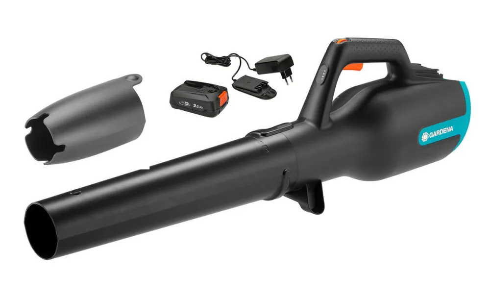 GARDENA 14890-20 PowerJet 18V P4A Ready-To-Use Set Akku Laubbläser inkl. Akku 18 V