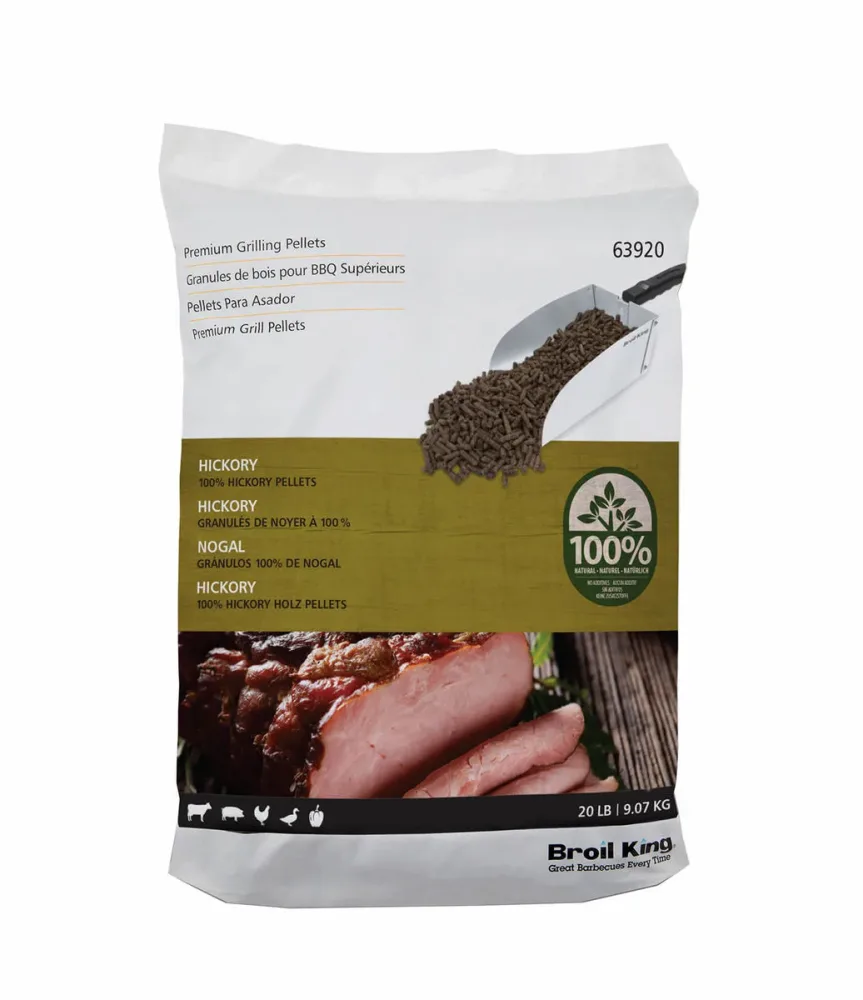 Broil King Hickory 100% Pellets 9kg – Holzkohle/Briketts/Grill Anzünder