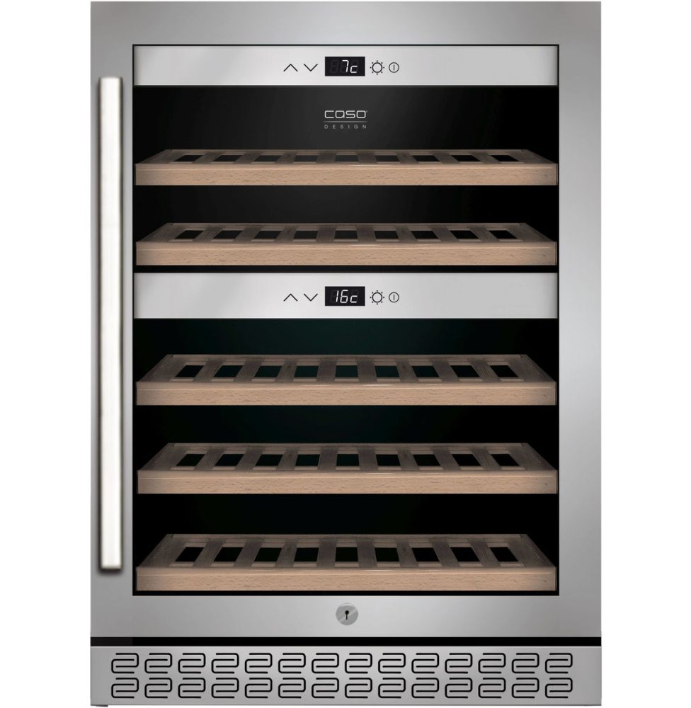 Caso WineChef Pro 40 (APP-Steuerung) Weinkühlschrank – Weinkühlschrank freistehend – glas / edelstahl