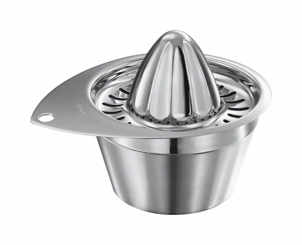 Rösle Zitronenpresse 0.5l – Entsafter/Saftpresse/Zitruspresse – silber